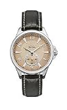 BULOVA Watches:Bulova Ladies Adventurer - Stainless Case - Black Leather Strap - Champagne Dial