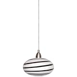 Eglo Hängeleuchte HL/1 E27 WEISS M.STREIFEN/NICKEL-M’NARO’