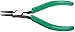 Xcelite RN54 Round Nose Pliers with Green Cushion Grip, Smooth Jaw, 4-1/2
