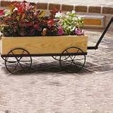 COUNTRY FLOWER WAGON - BROWN