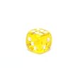Translucent 12mm d6 Yellow w/White Pipped Dice