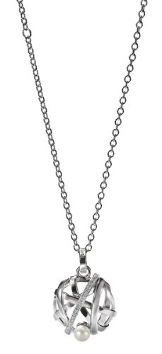 Merii Damen-Collier 925 Sterlingsilber rhodiniert S&uuml;&szlig;wasser-Zuchtperle wei&szlig; 45 cm M0520N/9 Preisvergleich