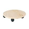 Zeller 13555 - Peana con ruedas para macetas, madera de pino (di�metro 35 cm, resistencia: 100 kg)