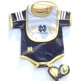 Notre Dame Fighting Irish Adidas Baby Onesie, Bib, and Booties 3-6 mos