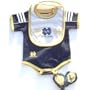 Notre Dame Fighting Irish Adidas Baby Onesie, Bib, and Booties 6-9 mos
