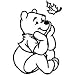 Winnie The Pooh Maple Leaf - Cartoon Decal Vinyl Car Wall Laptop Sticker