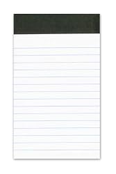 Ampad 20-208 Evidence 3" x 5" Narrow Perforated Writing Pads - White (12 Pads of 50 Sheets Each)