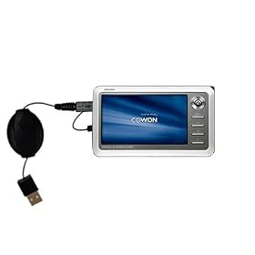 Retractable Power Hot Sync and Charge USB Data Cable w Tip Exchange for the Cowon iAudio... by Gomadic