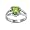 925 Sterling Silver Baby Ring with Peridot Heart CZ Stone - Packaged in Gift Pouch - Size 1