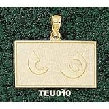 Temple Owls 1/2in Pendant 14kt Yellow Gold