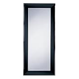 Bevelled Leaning Mirror With Cappuccino Finish In Solid Wood Frame By Coaster Furniture