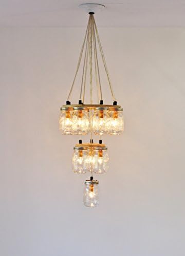 3 Tier Mason Jar Chandelier