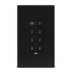 Smarthome 2486DBK8 KeypadLinc INSTEON 8-Button Scene Control Keypad with Dimmer, Black