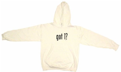 got 1? Men's Hoodie Sweat Shirt Large, White