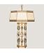 Fine Art Lamps 718910-1 Encased Gems 1 Light Table Lamp in Silver with Amethyst-Tourmaline-Aquamarine-Clear Diamond crystal