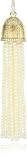Katie Decker "Gothic" 18k Yellow Gold Diamond Pearl Tassel Pendant