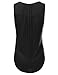 JJ Perfection Women's Solid Woven Scoop Neck Sleeveless Tunic Tank Top