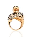 Animal Pave CZ Gold plated Snake Ring in Fancy Gift Box with Free Shipping