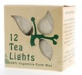 Aloha Bay Palm Wax Candles - Tea Lights - Palm Tea Lights 12 Pack in Aluminum Cups