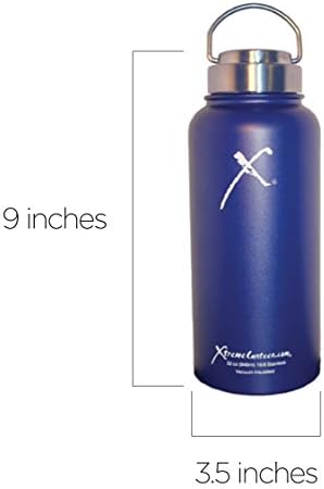 Xtreme Canteen- 32oz Double Wall, Vacuum Insulated, 18/8 Stainless Steel Wide Mouth Water Bottle (Royal Blue)