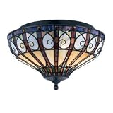 Ava Tiffany Flushmount in Imperial Bronze