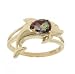 14KT Yellow Gold Dolphin Ring Mystic Fire Topaz 1ct New