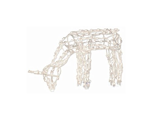 48" Lighted and Animated Feeding Doe Deer Christmas Yard Art - Clear Lights