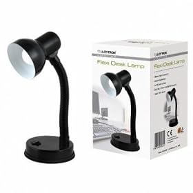 Lloytron L961BK Flexi Desk Lamp, Black