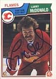 Lanny McDonald, Calgary Flames, 1983 Opee Chee Autographed Card
