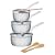 A di Alessi Pots&Pans  Starter Set, Stainless Steel, 6 Pieces, (AJM105SET)