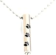 Pet Cremation Urn Necklace "3 Paws" Cylinder Stainless Steel Pendant (Ju-s5-c20ba)
