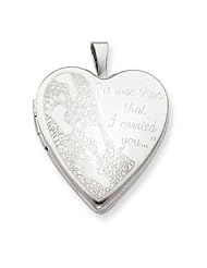 Genuine .925 Sterling Silver 20mm Footprints Heart Locket. 100% Satisfaction Guaranteed.