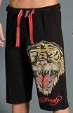 Ed Hardy Open Mouth Tiger Knit Shorts (EH8055JJ)