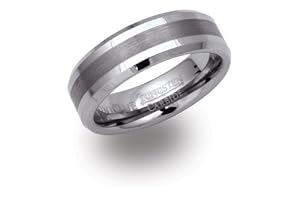 Unique Men TUR-17-68 - Anillo de hombre de tungsteno (talla: 28.5)