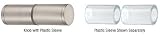 CRL Cylinder Style Brushed Nickel Finish Back-to-Back Shower Door Knob With Plastic Sleeve