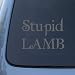 STUPID LAMB - Twilight - Vinyl Car Decal Sticker #1789 | Vinyl Color: Silver