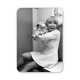 Shari Lewis with puppet Lamb Chop - Mouse Mat Art247 Highest Quality Natural Rubber Mouse Mats - Mouse Mat