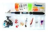 Fishing Kit Carry Case with 6ft/1.65m Rod, Reel, Line & Tackle