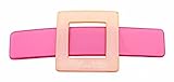 IMAGE OF Caravan Young And Class Engraved Cream Buckle On Pink Slide Look Barrette