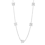 Karat Platinum Butterfly Station Necklace