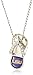 NCAA LSU Fightin Tigers Crystal Flip Flop Necklace
