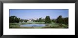Formal Garden in City Park with City and Mount Evans in Background, Denver, Colorado, USA Framed Art Poster Print by Panoramic Images, 31x15