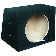 Boxen-Leergeh�use 'ADX-2510', f�r 25cm-Basslautsprecher, vergold. Terminal, 7cm Bassreflex�ffnung