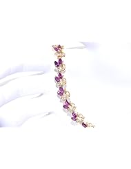 14K Yellow Gold Diamond/Ruby Bracelet