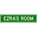 EZRA ROOM SIGN Personalized Gift Boy or Girl Aluminum