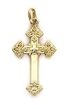 14k Gothic Style Cross Pendant - JewelryWeb
