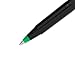 uniball Roller Ball Pen, Stick, Fine 0.7 Mm, Green Ink, Black Matte Barrel, Dozen