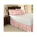 Full Pink Satin Ruffled Bed Skirt, 14" Drop