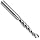 Onsrud Cutter 65-025 Carbide Square Nose End Mill, Inch, Uncoated (Bright) Finish, 25 Degree Helix, 1 Flute, 2.5000" Overall Length, 0.2500" Cutting Diameter, 0.2500" Shank Diameter