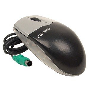 Compaq 3-Button PS/2 Optical Scroll Mouse (Sil/Carbon)